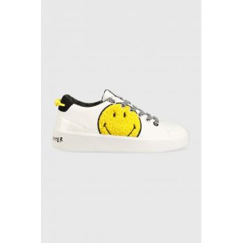 Desigual sneakers Smiley , culoarea alb