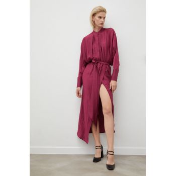 Gestuz rochie culoarea violet, maxi, oversize ieftina