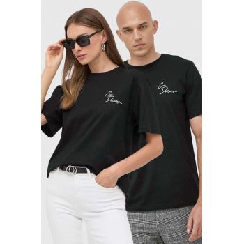 Karl Lagerfeld tricou din bumbac Karl Lagerfeld X Cara Delevingne culoarea negru