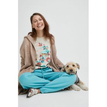 Medicine tricou din bumbac culoarea bej