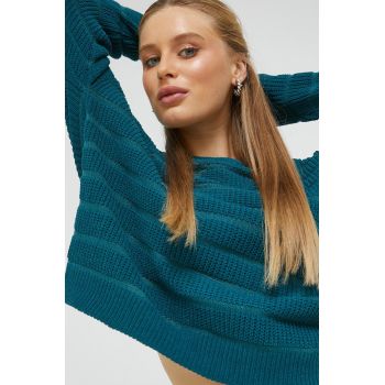 Only pulover femei, culoarea verde,