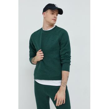 Superdry bluza barbati, culoarea verde, neted