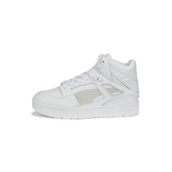 Pantofi sport mid-high de piele ecologica cu garnituri de piele intoarsa Slipstream