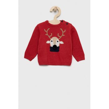 Birba&Trybeyond pulover pentru copii din amestec de lana culoarea rosu, light