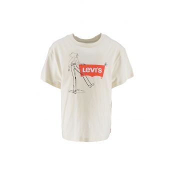 Levi's tricou de bumbac pentru copii culoarea bej