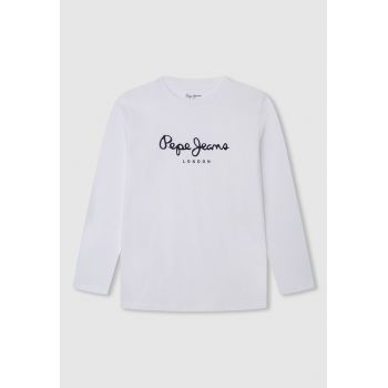 Bluza cu imprimeu logo New Herman la reducere