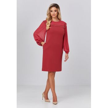 Rochie cu croiala dreapta si buzunare laterale