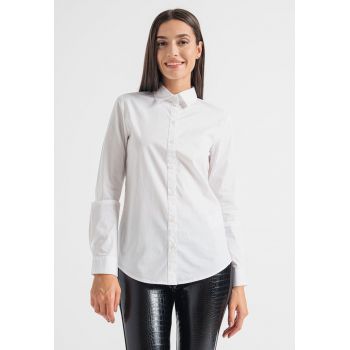 Camasa slim fit cu guler ascutit