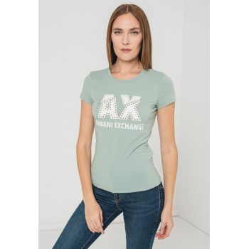 Tricou cu logo si strasuri