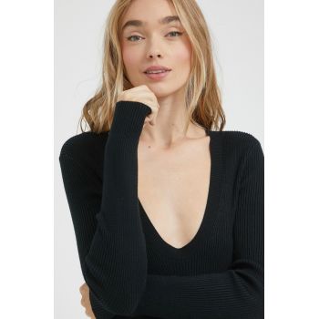 Abercrombie & Fitch pulover femei, culoarea negru