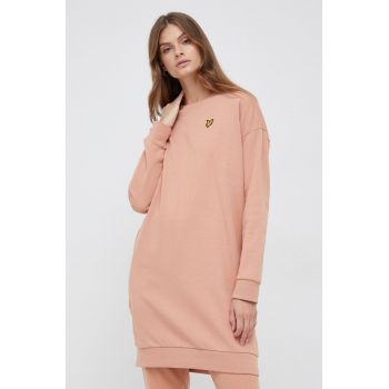 Lyle & Scott rochie din bumbac culoarea portocaliu, mini, drept de firma originala