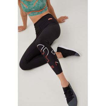 P.E Nation leggins de antrenament The Original femei, culoarea negru, cu imprimeu