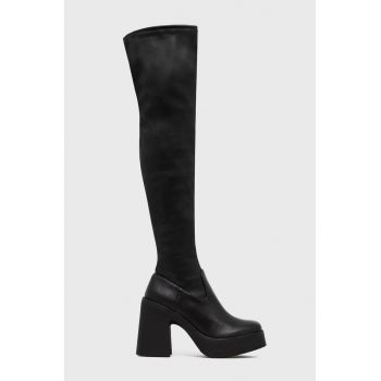 Steve Madden cizme Clifftop femei, culoarea negru, cu toc drept