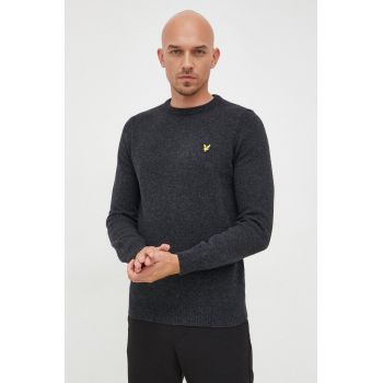 Lyle & Scott pulover de lana barbati, culoarea gri, light