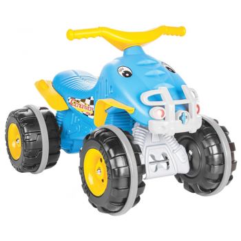 ATV copii fara pedale Pilsan Cengaver blue white recomandat copiilor de la 3 ani, roti cu banda de cauciuc, greutate maxima admisa 35 kg