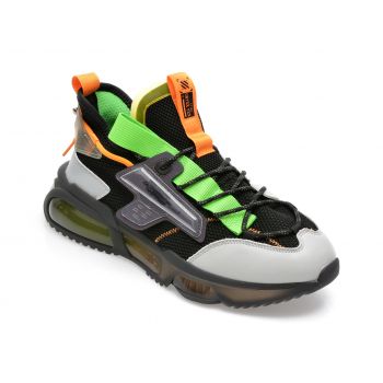 Pantofi sport GRYXX gri, 82338, din material textil si piele naturala