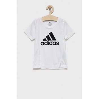 adidas tricou copii culoarea alb