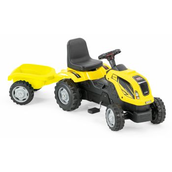 Tractor cu pedale si remorca Micromax MMX galben