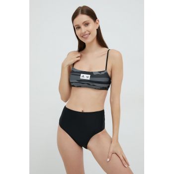 adidas Performance costum de baie din două piese Thebe Magugu culoarea negru, cupa usor rigidizata