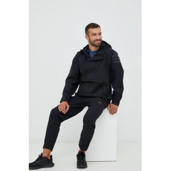 adidas TERREX geaca outdoor Utilitas culoarea negru, de tranzitie, oversize