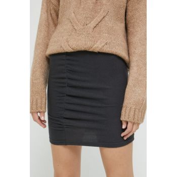 Noisy May fusta City culoarea gri, mini, drept