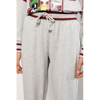 Pantaloni sport cu imprimeu cu Looney Tunes