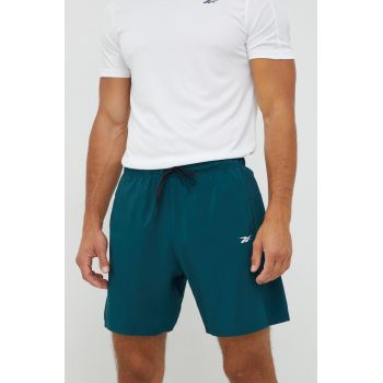 Reebok pantaloni scurți de antrenament Speed 2.0 barbati, culoarea verde