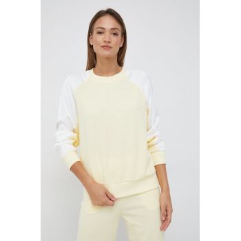 United Colors of Benetton bluza femei, culoarea galben, neted