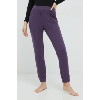 United Colors of Benetton pantaloni de pijama femei, culoarea violet