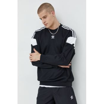 adidas Originals bluza barbati, culoarea negru, cu imprimeu de firma original