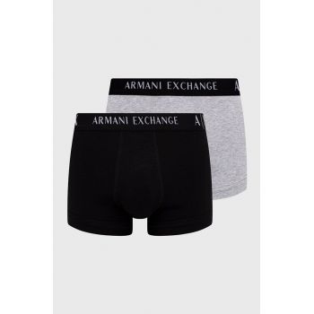 Armani Exchange Boxeri (2-pack) bărbați, culoarea negru