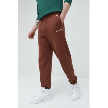 Champion pantaloni de trening barbati, culoarea maro, neted