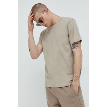 Hollister Co. tricou din bumbac culoarea alb, neted
