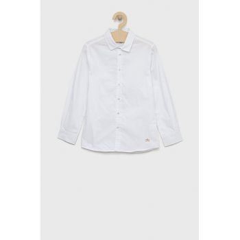 Birba&Trybeyond camasa de bumbac pentru copii culoarea alb