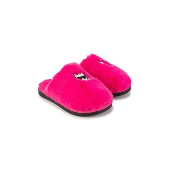 Karl Lagerfeld papuci copii culoarea roz de firma originali