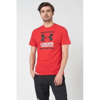 Tricou cu imprimeu logo pentru fitness GL Foundation