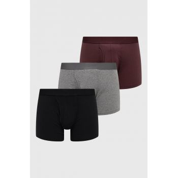 Abercrombie & Fitch boxeri (3-pack) 3- Pack barbati, culoarea bordo de firma originali