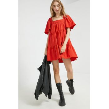 Abercrombie & Fitch rochie culoarea rosu, mini, evazati de firma originala