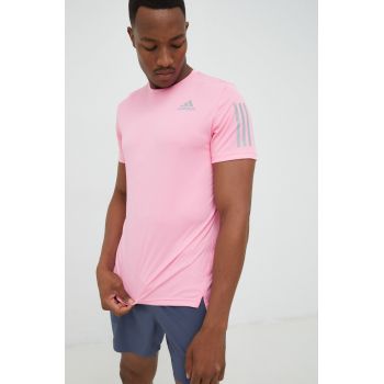 adidas Performance tricou de alergare Own The Run , culoarea roz, neted