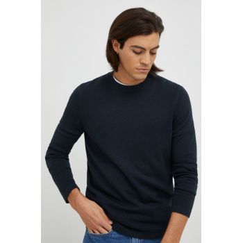 Marc O'Polo pulover din amestec de casmir barbati, culoarea albastru marin, light