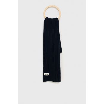 Solid fular barbati, culoarea albastru marin, neted