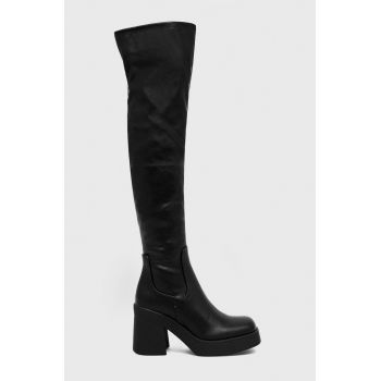 Steve Madden cizme Seasons femei, culoarea negru, cu platforma de firma originale