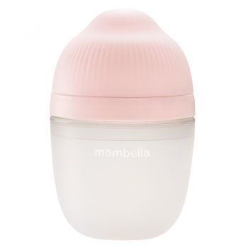 Biberon Anticolici Mombella Brest-Like 210ml Tetina M flux mediu 100 Silicon Old Roze la reducere