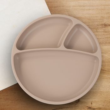 Farfurie compartimentata Minikoioi 100 premium silicone bubble beige de firma originala