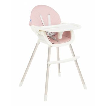 Scaun de masa 2 in 1 KikkaBoo Nutri Steel Pink