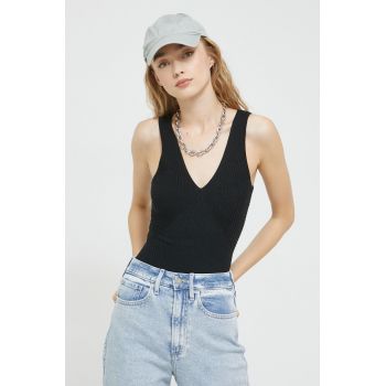Abercrombie & Fitch body femei, culoarea negru ieftin