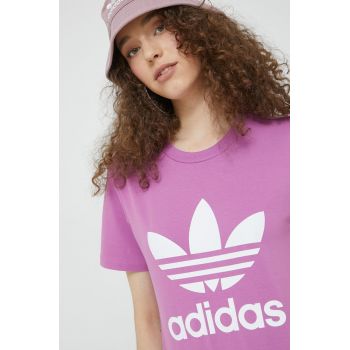 adidas Originals tricou femei, culoarea violet