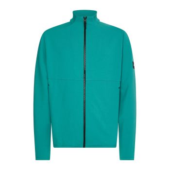 Bluza sport cu fermoar si aplicatie logo