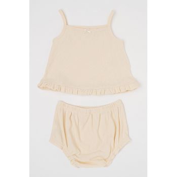 Set de top si chiloti cu aspect striat