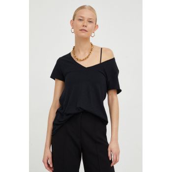 American Vintage tricou femei, culoarea negru